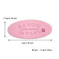 Roze hars haarclip met SAVON-gravure en sprankelende strassteen, 6cm grootte - Roze