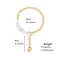 Parure collana con perle barocche, chiusura a levetta dorata e ciondolo a moneta - Collana di Perle Barocche (DNXN03618)