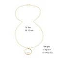Minimalist brass gold-plated necklace with heart pendant and toggle clasp 76cm - Round Heart Pendant Style (NCN00863) / Gold