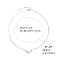 Détails du collier pendentif V en laiton et zircon longueur 39cm plus 4,5cm extension - Style Pendentif Perle en V (NCN01106) / Argent