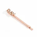 Rose gold hair clip with minimalist metal DAY letter charm for women hairstyle - Rose Gold Letter DAY Style (NCF00234-1)