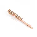 Elegant rose gold plated hair clip with BAYBAY letter design for daily wear - Rose Gold Letter BAYBAY Style (NCF00230-1)
