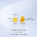 Exquisite gold star-shaped DIY spacer beads with 6.2mm width and 2.9mm thickness - E-92-12 Five-pointed Star Through-hole Spacer Bead (1 Piece)