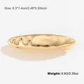 Barrette ovale en alliage doré avec texture martelée, taille 6,3x1,4cm, poids 9,9g - Pince à Ressort Ovale Texturée Lave (WXF00791)