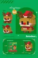 3-in-1 Christmas reindeer building block set with 98 pieces for creative holiday puzzle play - Reindeer W1701-09 (98 PCS)