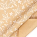 Eco-friendly kraft gift wrapping paper roll featuring elegant white star patterns - White Stars