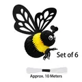 Honeybee honeycomb paper party decorations set including six bees and ten meters string - 6pcs Bee Honeycomb / As Shown