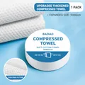 Portable white compressed disposable towel with thick pearl grain texture 30x60cm size - Cardstock Set / 30*60cm
