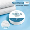 Portable white compressed disposable towel with thick pearl grain texture 30x60cm size - Cardstock Set / 30*60cm