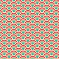 Retro Japanese wave pattern gift wrapping paper in teal and pink for elegant gift boxes - Colorful Scales Single Sheet / Thick Coated Paper