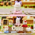 Cute panda blind box series featuring 6 standard figurines and 1 hidden edition cat set - -25 Cat Pai Happy Spinning Box 6 / Full Box Set