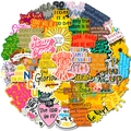 Variety of colorful motivational stickers with English phrases like Stay Strong and Stay Cool - Motivational Quote Style (T01040053)