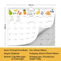 Calendario da muro dettagliato di 18 mesi 2026-2027 con illustrazioni di frutta minimal - YO-Frutta Semplice 2026.7-2027.12