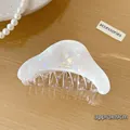 Iridescent white acetic acid hair claw clip for women's hairstyle, size approx 9cm - Pearlescent Claw