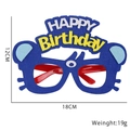 Occhiali festa di compleanno per bambini blu navy con animali e testo Happy Birthday - Stile Orso Blu