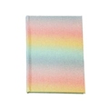Taccuino compatto glitter arcobaleno con paillettes scintillanti e colori vivaci - Paillettes Piccole Arcobaleno Orizzontali / A6