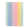 Taccuino con sfumatura arcobaleno e finitura glitterata per note creative - Paillettes Piccole Arcobaleno Verticali / A6