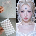 Iridescent butterfly crystal face jewels with adhesive backing for fairy makeup looks - Iridescent Mixed Size Round Rhinestones