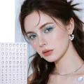 Iridescent water-drop self-adhesive face rhinestones for creative makeup and eye decoration - Iridescent Waterdrop Rhinestones