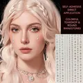 AB crystal rhinestone face stickers in mixed water drop and round shapes with adhesive - Iridescent Waterdrop & Round 230pcs