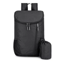Lightweight foldable black backpack for outdoor travel, hiking and daily sports - Black