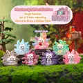 Träumerische Fuchsgeist Miniaturfiguren mit buntem Farbverlauf in Waldlandschaft - 0302 Verträumter Fuchs Set 6 / Komplettes Set