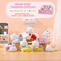 Candy Paradise plush cat blind box figure holding natural crystals in home setting - -382 Meow Star Treasure Set 6 / Full Box Set