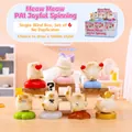 Candy Paradise series cat plush figurines in diverse poses with colorful bases - -25 Cat Pai Happy Spinning Set 6 / Full Box Set