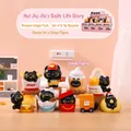 Collectable black cat figurines blind box set featuring fast food themes and cute accessories - 0299 Blackie's Daily Life Diary Set 8 / Full Box Set