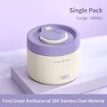 Portable 680ml purple 304 stainless steel vacuum insulated leakproof lunch box for school - 680ML / L Purple