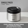 680ml 304 stainless steel vacuum insulated leak-proof lunch box in metallic silver finish - 680ML / Large Silver