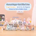 Candy Land Series plush flocked cat figures in 13 various colors and expressions - -476 Honey Cat Set 12 / Full Box Set