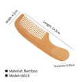 Bamboo hotel hair comb model t6014 in natural finish with 14.5cm length dimensions - Handle Comb Bamboo T6014