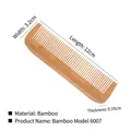Fine-tooth natural bamboo comb, model 6007, measuring 12cm length for hotels and travel - Full Tooth Bamboo 6007
