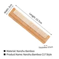 Eco-friendly natural bamboo comb variant C17 with size 13.7cm x 3cm for hotel and travel - Full Tooth Bamboo C17