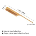 Bamboo tail comb for styling with dimensions 22.5cm by 3cm made of natural Phoebe wood - Tail Comb