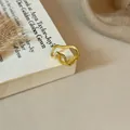 Elegant adjustable gold snake ring with detailed scale texture for women - Gold Snake Scale Texture Open Ring
