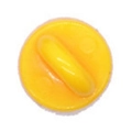 Yellow PVC rubber round butterfly clutch back for DIY pins and brooches - Yellow Rubber Pin Back