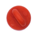 Durable red circular PVC rubber pin back clutch replacement for DIY brooches and badges - Red Rubber Pin Back