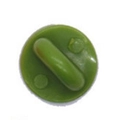 Green circular PVC rubber butterfly clutch pin back replacement for DIY craft brooches - Dark Green Rubber Pin Back