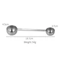 Dual-head 304 stainless steel measuring spoon dimensions 19.7cm length 15ml and 30ml - Double Ended Scoop / Natural