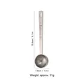 Stainless steel dual-head coffee measuring scoop with 15ml capacity and 15.6cm long handle - 15ml Scoop / Natural