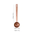 Rose gold stainless steel 15ml coffee scoop with 1 Tbsp engraved long handle - 15ml Scoop / Rose Gold