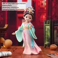 Traditional Tang Dynasty Lady figurine in green and pink resin dress, 12x6x20.5cm size - Large Yang Guifei (1060-34)