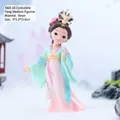 Chinese style Yang Guifei resin figurine in pink and green Hanfu, size 9x5.2x15.8cm - Medium Yang Guifei (1060-35)