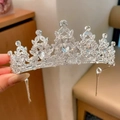 Couronne de princesse argentée avec cristaux goutte d'eau scintillants pour filles - Style Argenté (YY-073)
