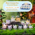 Set of 8 colorful fox fragrance stone figurines with crystal stones for home decor - A134 Encounter With The Furniture Little Bean Set 8 / Full Set