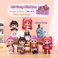 Rotating girl group figure set with seven colorful dolls and a blue cat mascot - -182 Singing Girl Group Set 6 / Random 1pc