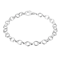 Minimalist silver paperclip link chain bracelet with lobster clasp for women - Silver Cable Chain Style