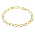 Chic gold cable link chain bracelet with lobster clasp for women in a minimalist style - Gold Cable Chain Style